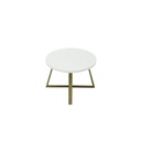 Jayler Coffee Table -Gold Steel Leg/Top Synthetic Stone