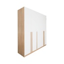 Remus - F Wardrobe WO200 - Solid Oak/White