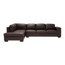 Timmer Sofa - Left Corner - Brown Two Tone