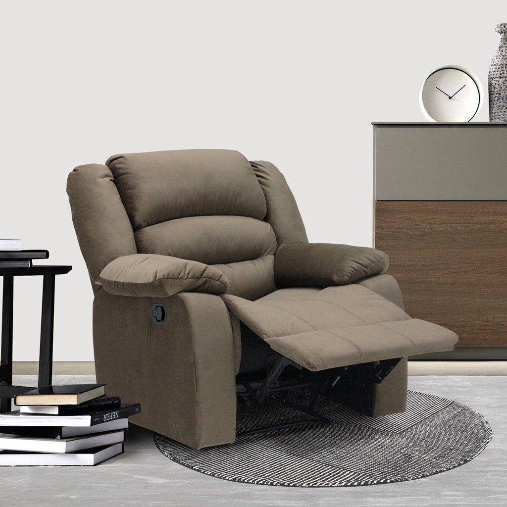 Zac Recliner 1 Seater - Light Brown