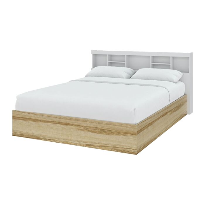 Molly King Bed - BW6/H - Lindberg Oak/White