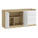 Molly Low Cabinet - C140cm - Lindberg Oak/White
