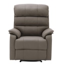 Miyako Recliner - Brown Leather Printed Fabric/1RE