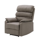 Miyako Recliner - Brown Leather Printed Fabric/1RE