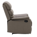 Miyako Recliner - Brown Leather Printed Fabric/1RE