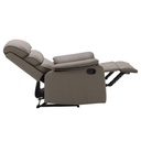 Miyako Recliner - Brown Leather Printed Fabric/1RE