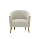 Gornlee Arm Chair - Birch Wood - Cream Fabric