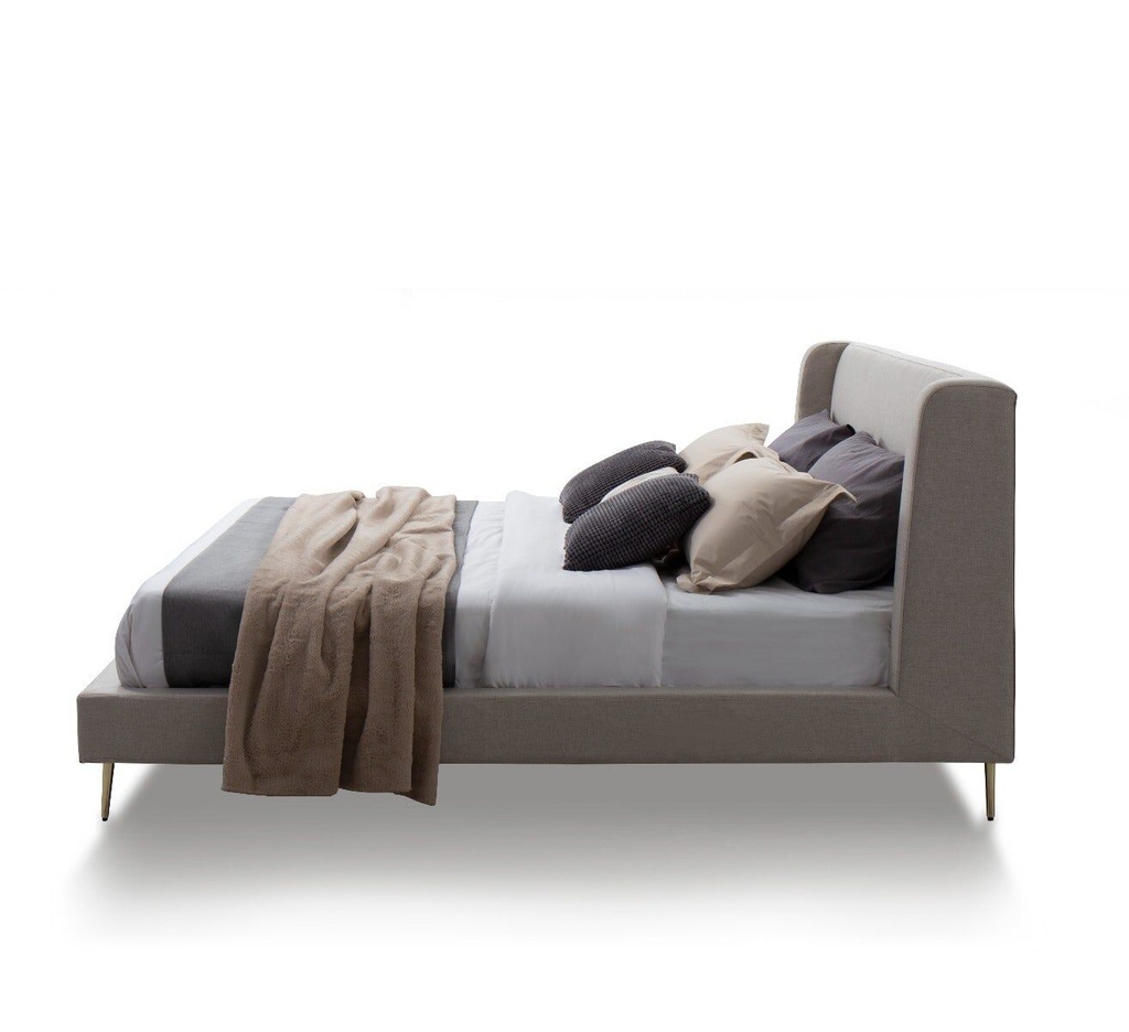 Flavio Bed 5ft - DE02/SR2 - Light Gray Fabric/MN