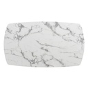 Bena-A140 Dining Table-Black Steel/White Stone