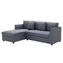 Riki Sofa-Left Corner-Grey Fabric
