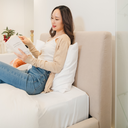 Giffer Bed 5ft-Cream Fabric