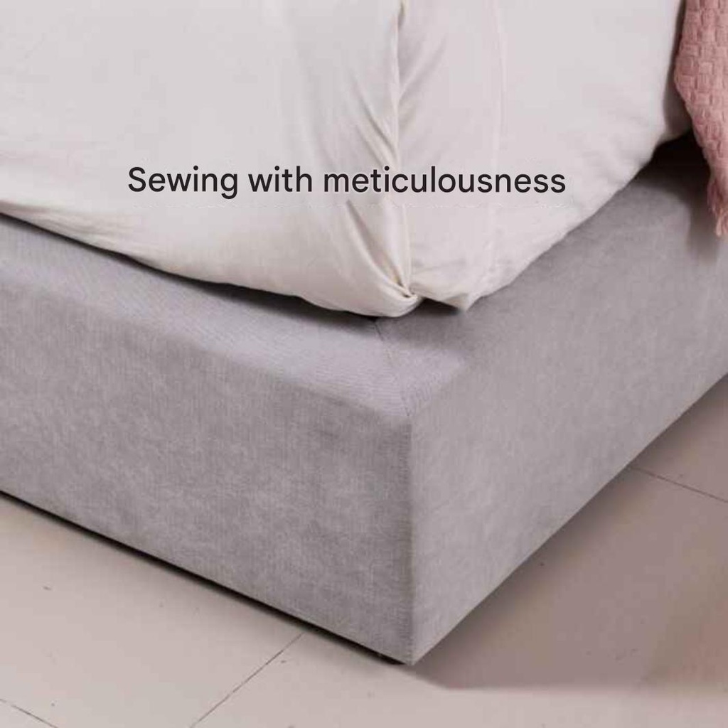 Snooze Bed 6ft-Light Grey Fabric