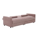 Corte Sofa Bed 2Seater - Black Leg/Pink Fabric