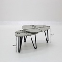 Grand Coffee Table - Grey Steel/Black Steel
