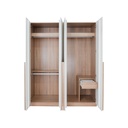 Remus - E Wardrobe 160cm - Solid Oak/White