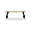 Lucena Dining Table 180cm - Natural Wood/Black