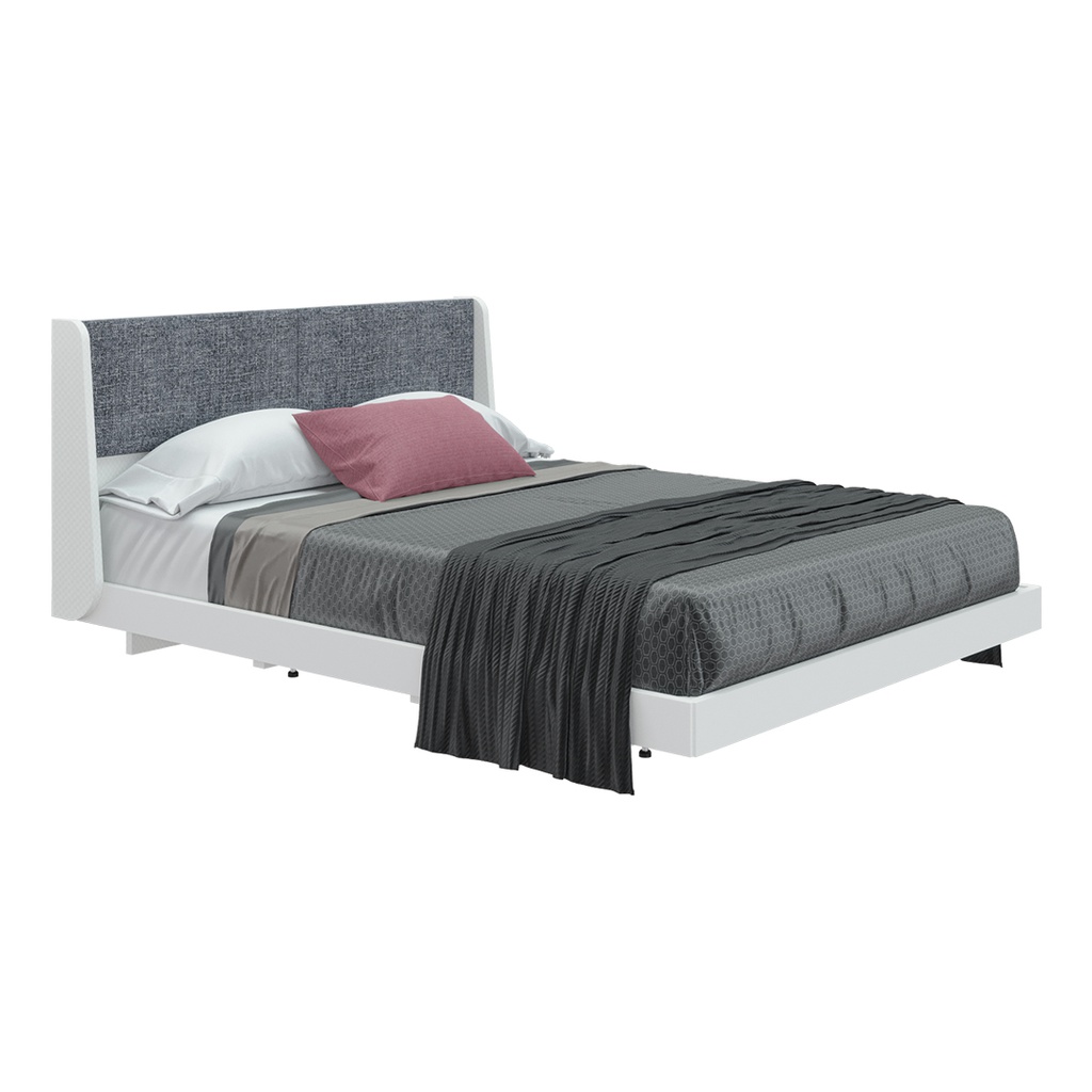 Keith Bed 5ft-Square Matt/Grey Fabric
