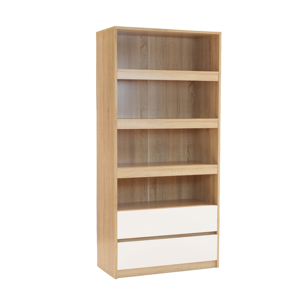 Harlie Tall Cabinet CT80-Solid Oak/White