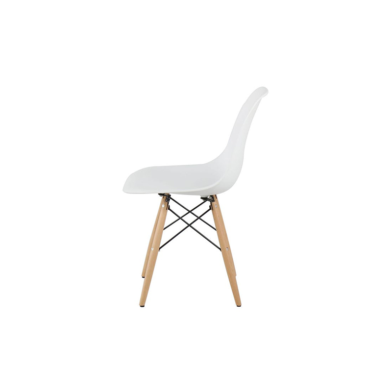 Soto Dining Chair - Wood Legs - White