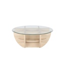 Waffle Coffee Table CF90-Canyon Oak/Glass