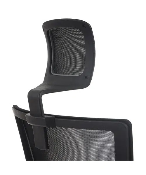 Merryfair Forte High Back Office Chair - Black - Polished Aluminum Base - 969YMA69NP