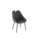 Yoope#2 Dining Chair-Black/Green Velvet