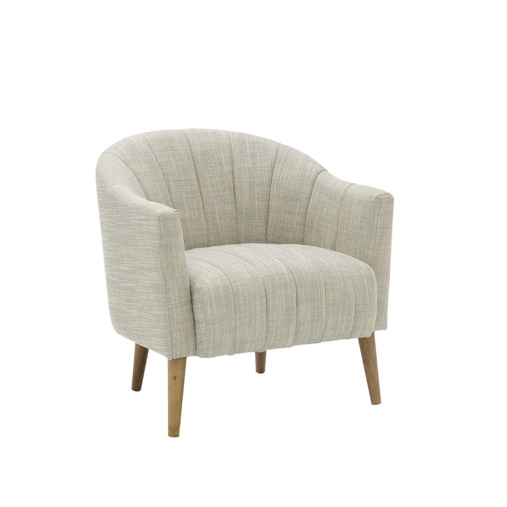 Gornlee Arm Chair - Birch Wood - Cream Fabric