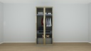 Wardrobe Plus -I@H_250000251:DA-MN/IVO/TW/Grey,Door:MN/CLEAR GLASS