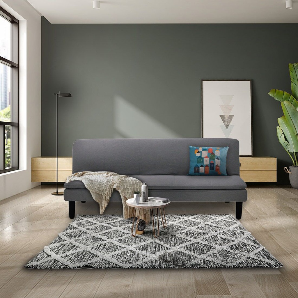 Monick Sofa Bed - Black Leg - Grey Fabric