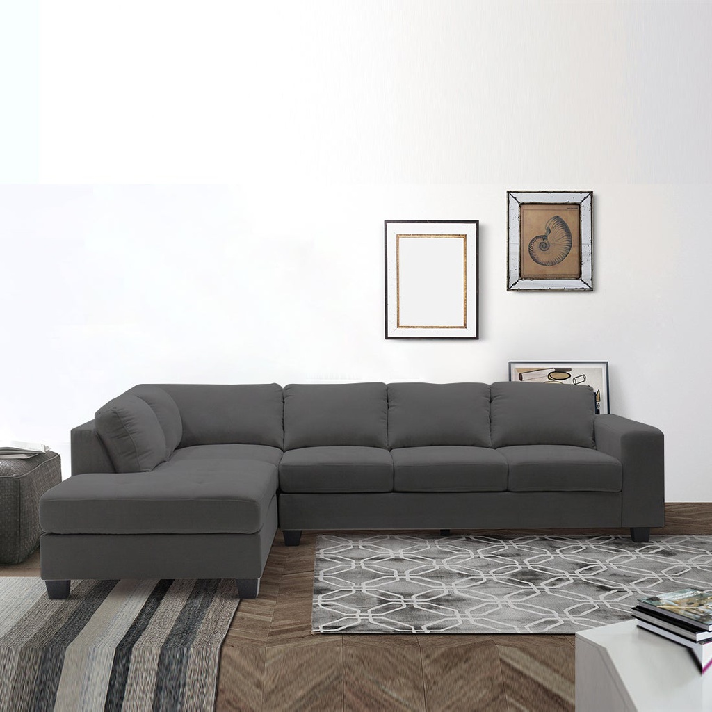 Lola Sofa - Left Corner - Grey Fabric