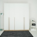 Remus - F Wardrobe WO200 - Solid Oak/White