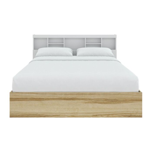 [19238222] Molly King Bed - BW6/H - Lindberg Oak/White