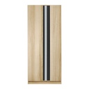 Lepino Wardrobe WB090/D05LR - Lindberg Oak/Black Grey