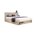 Monteo Bed 5ft - BW5 - Natural Oak - Denim